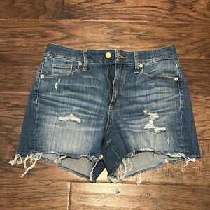 Distressed Jean shorts